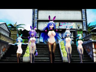 [mmd] hyperdimension neptunia -- goddesses (reverse bunny) baam